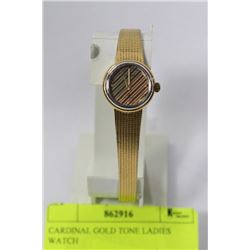 CARDINAL GOLD TONE LADIES WATCH
