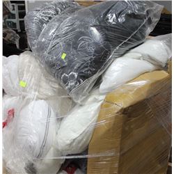 PALLET OF SHOWHOME PILLOWS AND BLANKETS