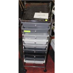 9 DRAWER STORAGE CART ON CASTORS