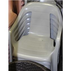 15 GREY PLASTIC STACKING CHAIRS