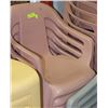 Image 1 : 23 PEACH PLASTIC STACKING CHAIRS