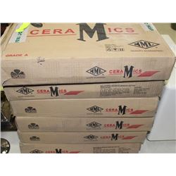 6 BOXES OF BLACK CERAMIC TILE 298X448MM 8 TILES