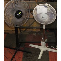 PAIR OF OSCILATING FLOOR FANS