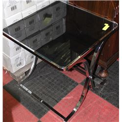 SHOWHOME SMOKED GLASSTOP END TABLE