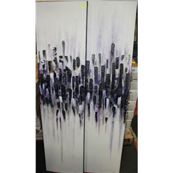 PAIR OF SHOWHOME UNFRAMED 5' CITY SCENES