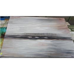 PAIR OF SHOWHOME UNFRAMED ABSTRACT CANVAS PRINTS