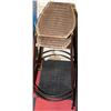 Image 1 : PAIR OF WICKER SEAT BAR STOOLS