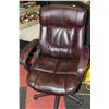 Image 1 : BROWN LEATHER OFFICE CHAIR