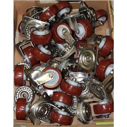 FLAT OF INDUSTRIAL MR ROLLER WHEELS - RED