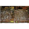Image 1 : TWO FLATS OF GLASSWARE ETC.