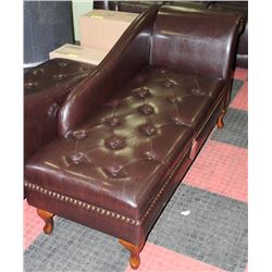LEATHERETTE STORAGE CHAISE LOUNGE