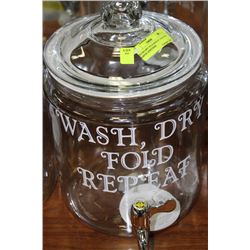 WASH DRY FOLD REPEAT 2 GALLON DRINK DISPENSER