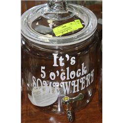 IT'S 5'OCLOCK SOMEWHERE 2 GALLON DRINK DISPENSER