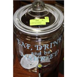EAT DRINK & BE MARRIED 2 GALLON DRINK DISPENSER