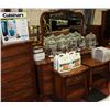 Image 1 : DRESSER W/ MIRROR, 2 NIGHT STANDS