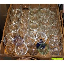 FLAT OF GLASSWARE