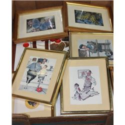 FLAT OF FRAMED PRINTS BY NORMAN ROCKWELL