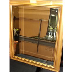 GOLD FRAMED BEVELLED MIRROR