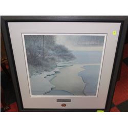 LE PRINT BY R. BATEMAN BOX RIVER BEND - MERGANSERS