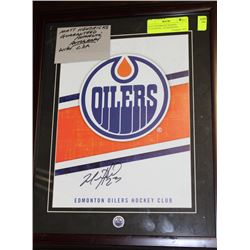 MATT HENDRICKS FRAMED AUTOGRAPH - GUARANTEED