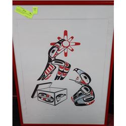 ABORIGINAL PRINT 'RAVEN STEALING THE SUN"