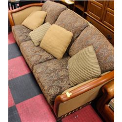 LEATHER & FABRIC BARLEY TWIST SOFA