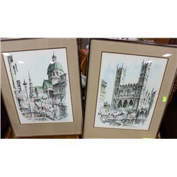 PAIR OF SIGNED WATERCOLOURS
