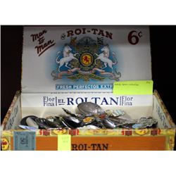 ESTATE SPOON COLLECTION IN CIGAR BOX