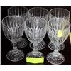 Image 1 : SET OF 6 CRYSTAL WINE GLASSES