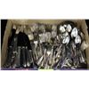 Image 1 : LARGE TRAY OF SILVER PLATED CUTLERY