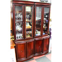 2 MATCHING GLASS DOOR CABINETS