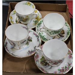 BOX OF ROYAL ALBERT TEA CUPS & SAUCERS