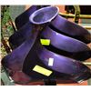 Image 1 : SET OF 3 PURPLE DESIGNER VASES