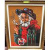 Image 1 : FRAMED PETIT POINT-SAILOR SMOKING PIPE