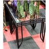Image 1 : BLACK METAL & GLASS END TABLES
