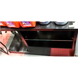 BLACK & GLASS ACCENT TABLE