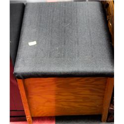 VINTAGE SEWING STOOL/BOX W/BLACK TOP