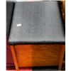 Image 1 : VINTAGE SEWING STOOL/BOX W/BLACK TOP
