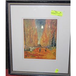 FRAMED PRINT OF VAN GOGH'S "ALLEE DES ALYS"