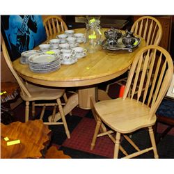 SOLID WOOD TABLE & 4 CHAIRS