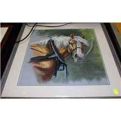FRAMED HORSE PAINTING