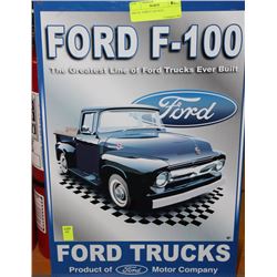 METAL FORD F-100 SIGN