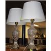 Image 1 : 2 PINWHEEL GLASS LAMPS