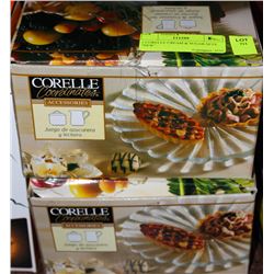 2 CORELLE CREAM & SUGAR SETS "NEW"