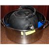 Image 1 : STAINLESS STEEL POT W/ VINTAGE CAST IRON KETTLE