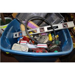 LARGE TOTE OF ASSORTED TOOLS