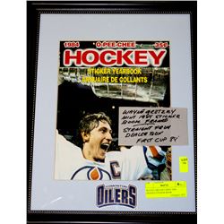 WAYNE GRETZKY MINT 1984 FRAMED STICKER BOOK