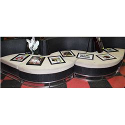 OUTDOOR WICKER BENCH SECTIONAL SEATING