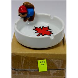 6 ASHTRAY WITH BEAVER ORNAMENTS