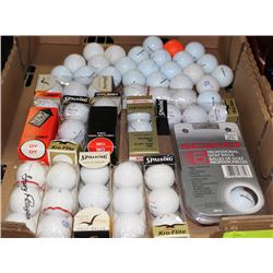 FLAT OF GOLF BALLS